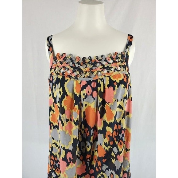 Liquid Silk Women's Abstract Multicolor Cami Tank Top 6 - Picture 1 of 10